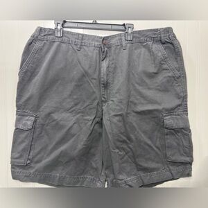Full Blue Work Cargo Shorts Gray Size 46 Cotton